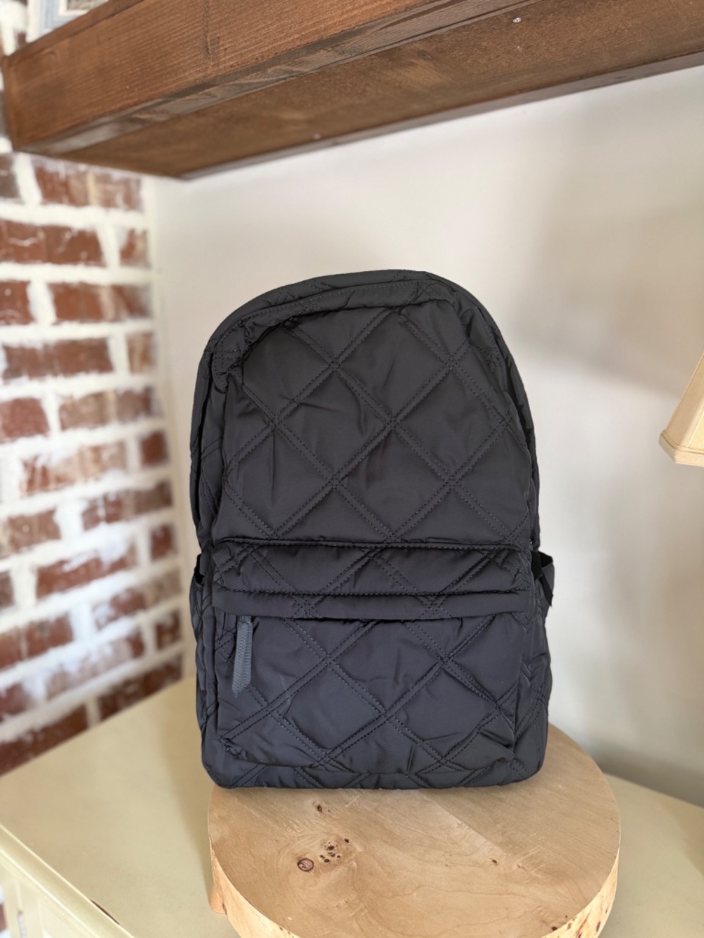 Quilted Black Backpack - Picture 5 of 5
